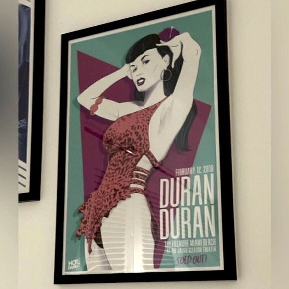 Duran Duran Bettie Paige Poster RARE Miami Beach 2019 - Picture 2 of 2
